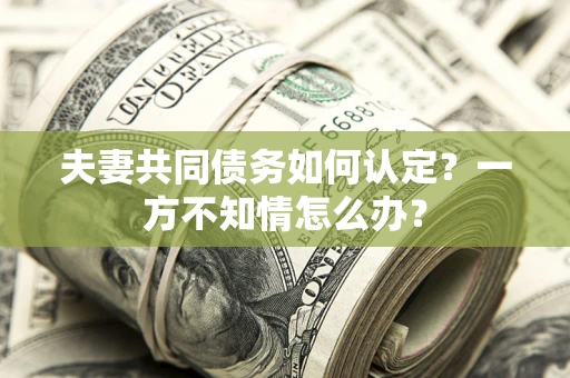 武汉夫妻共同债务如何认定？一方不知情怎么办？