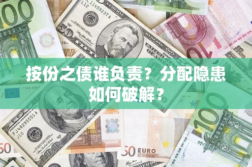 武汉按份之债谁负责？分配隐患如何破解？