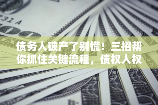 武汉债务人破产了别慌！三招帮你抓住关键流程，债权人权益不再缩水