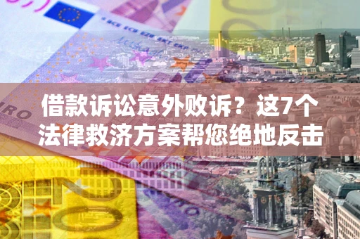 武汉借款诉讼意外败诉？这7个法律救济方案帮您绝地反击！