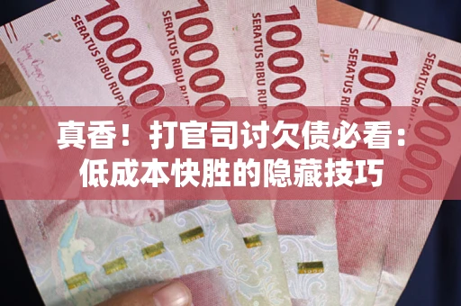 武汉真香！打官司讨欠债必看：低成本快胜的隐藏技巧