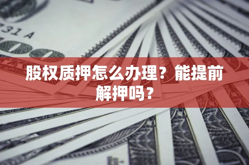 武汉股权质押怎么办理？能提前解押吗？