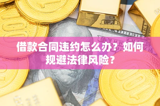 武汉借款合同违约怎么办？如何规避法律风险？